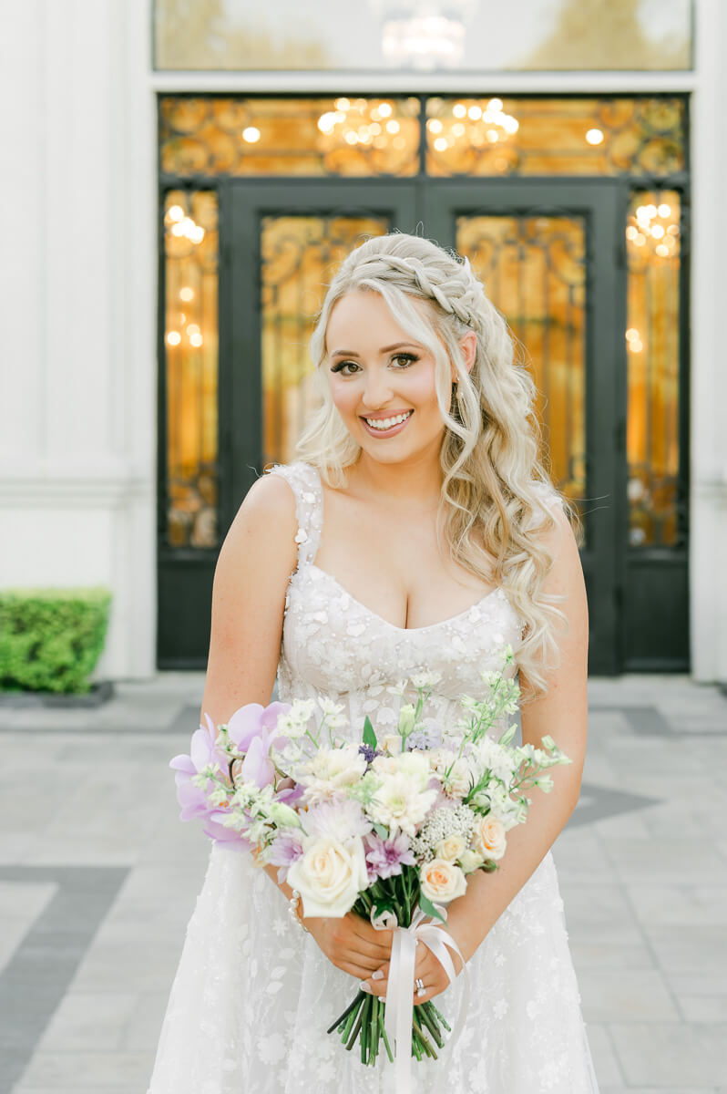 a bride at her Peach Orchard Bridal session