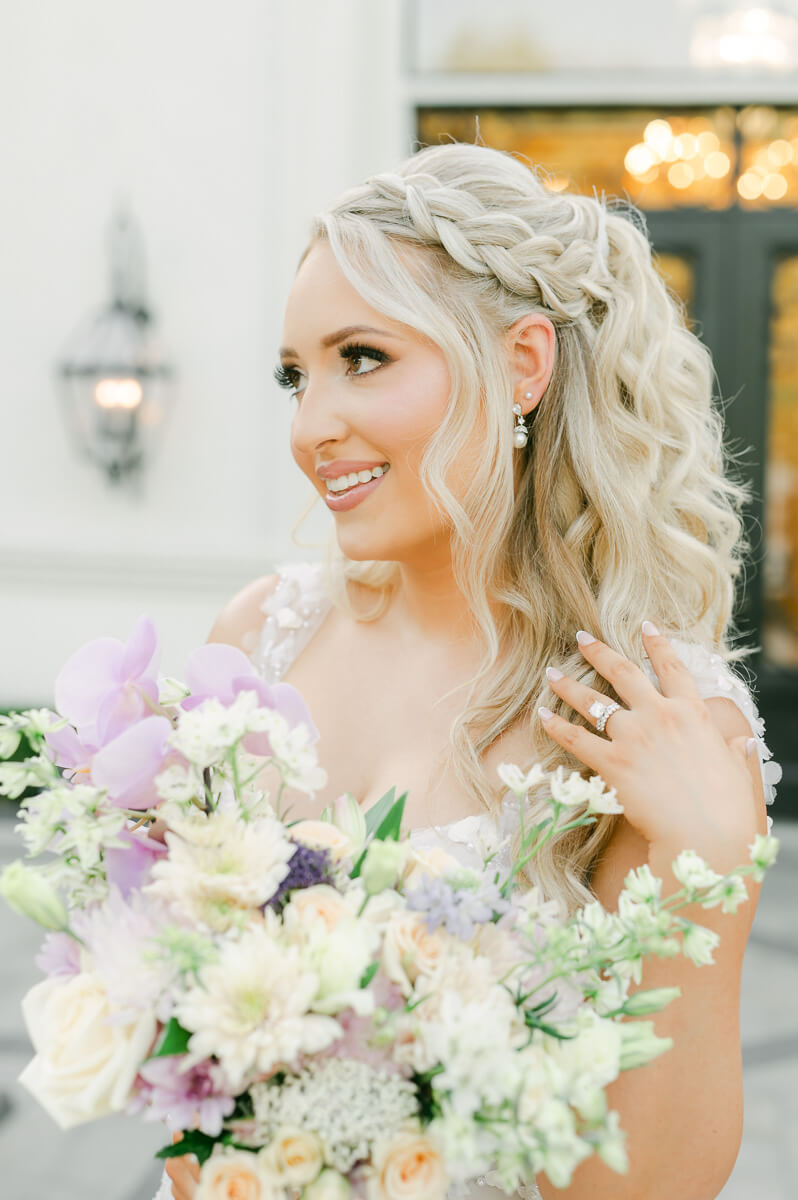 a bride at her Peach Orchard Bridal session