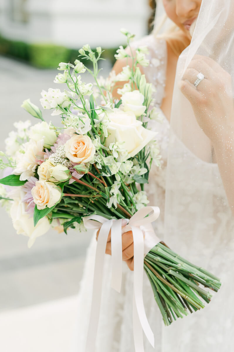 floral detail from a bridal session