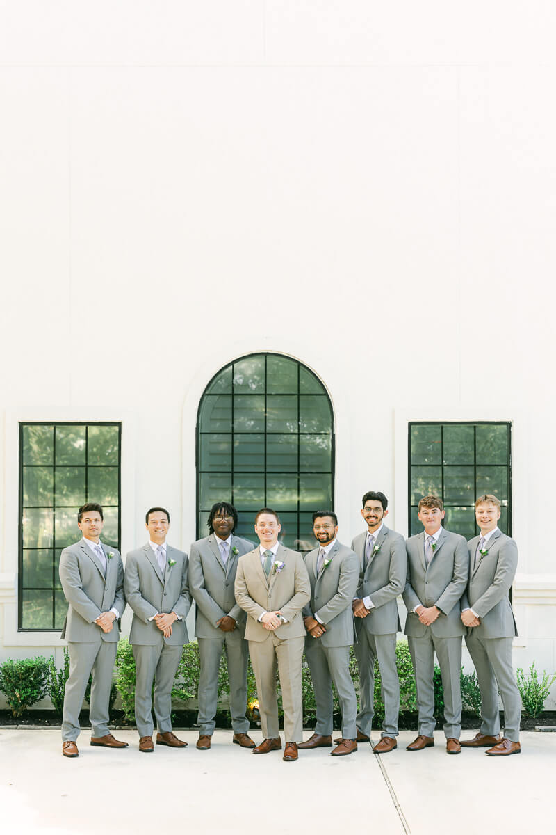 groomsmen at houston texas wedding