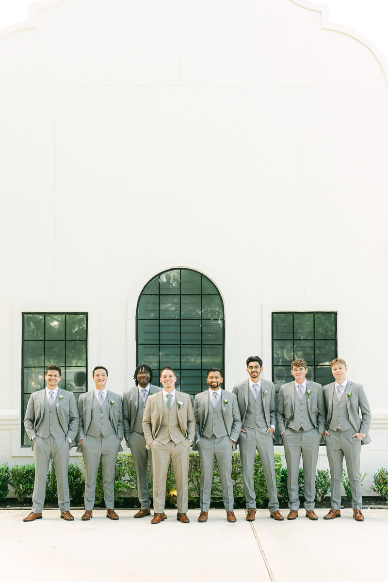 groomsmen at houston texas wedding