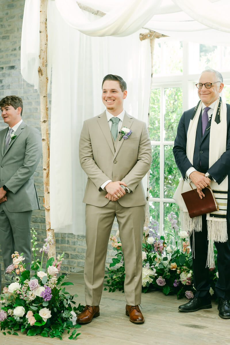 groom at houston wedding ceremony