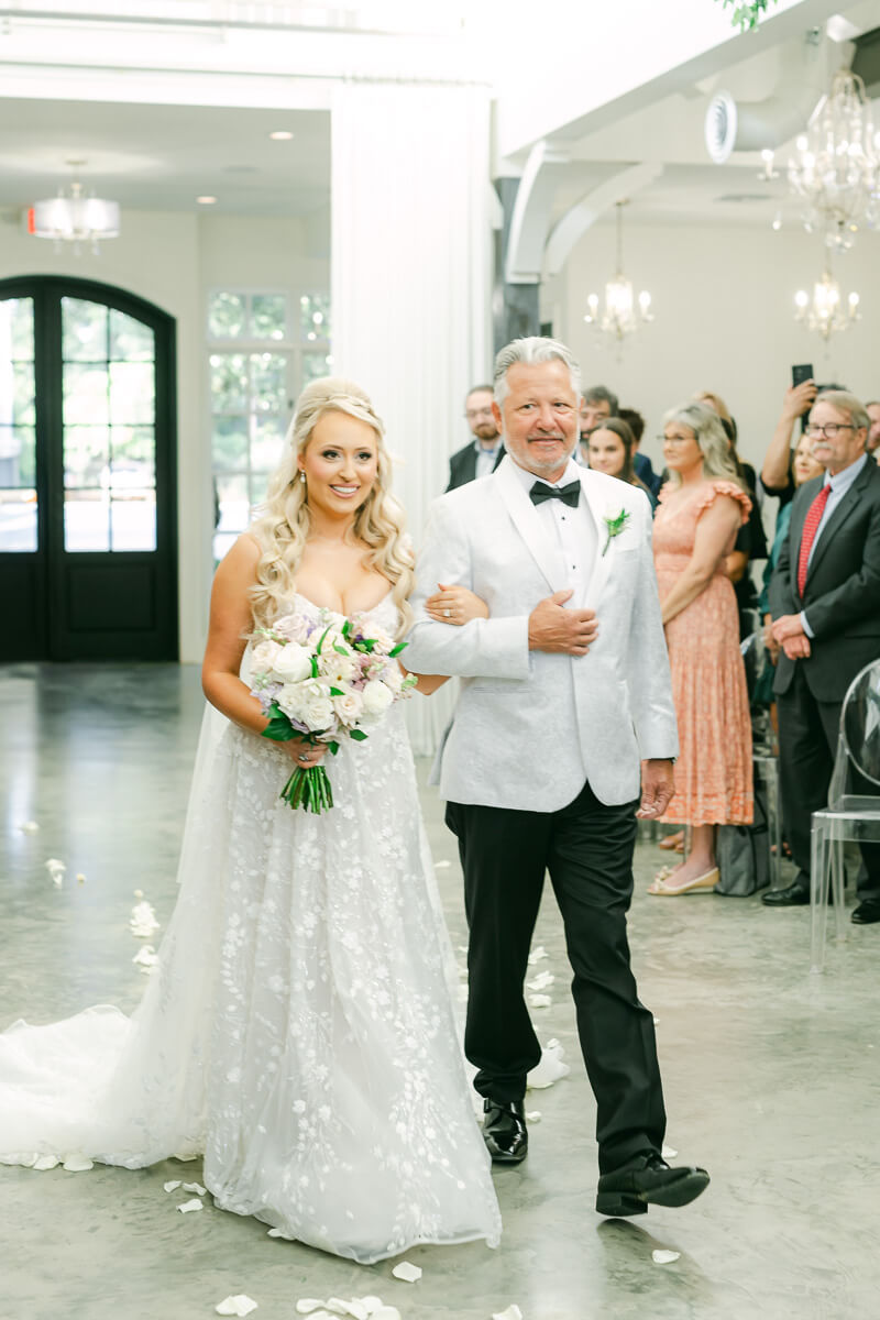 bride walking down the aisle