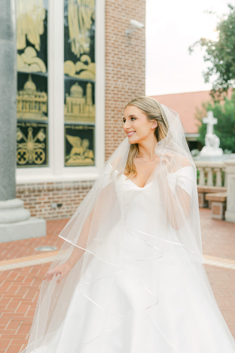 bridal session at St. Anthony Cathedral Basilica 