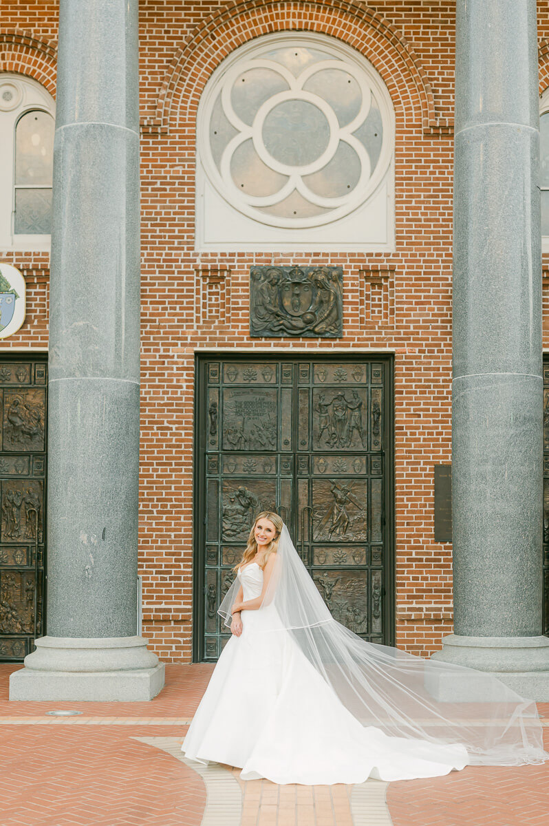 bridal session at St. Anthony Cathedral Basilica 