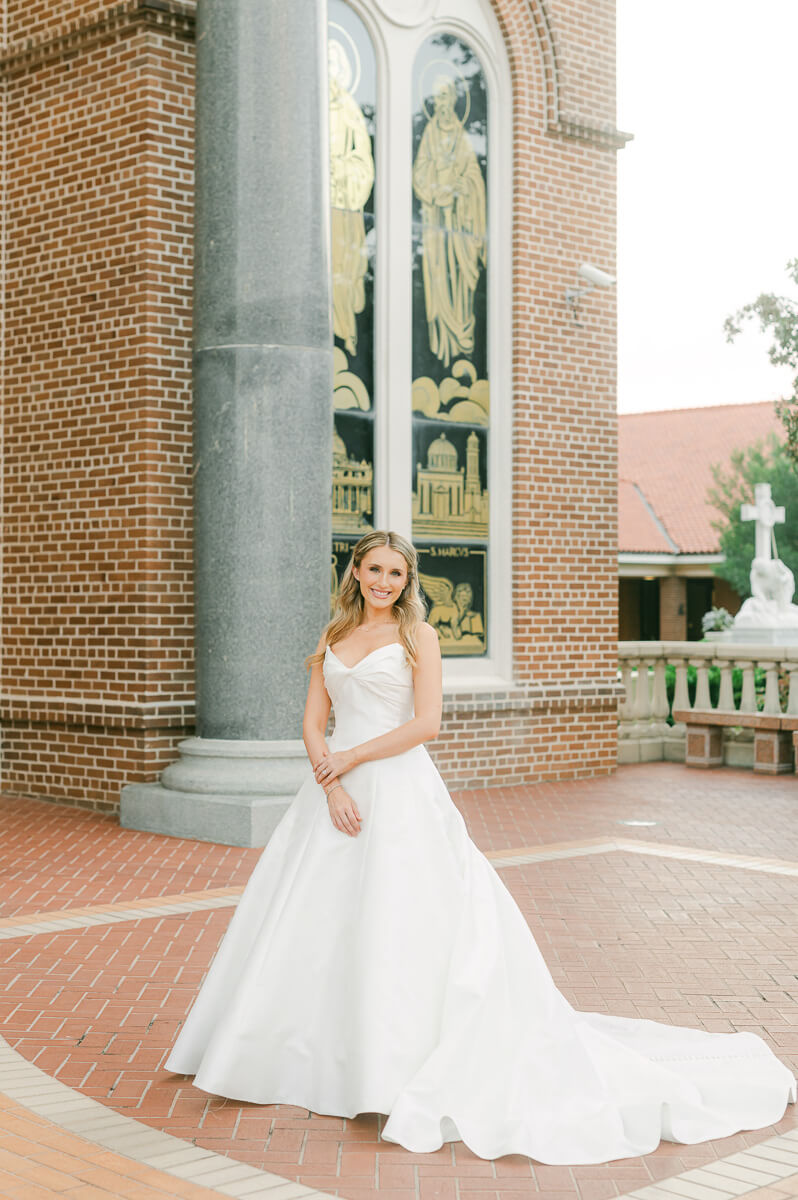 bridal session at St. Anthony Cathedral Basilica 