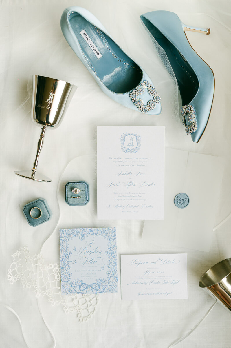 blue wedding details 