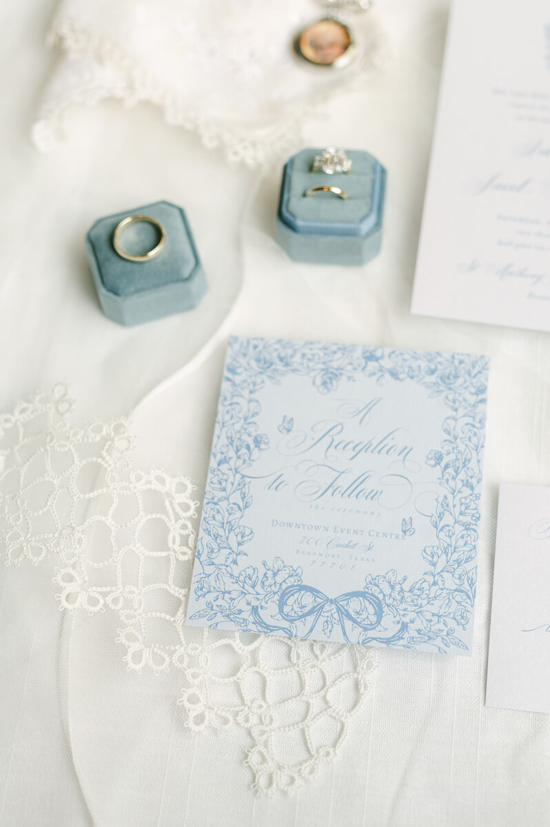 blue wedding details 