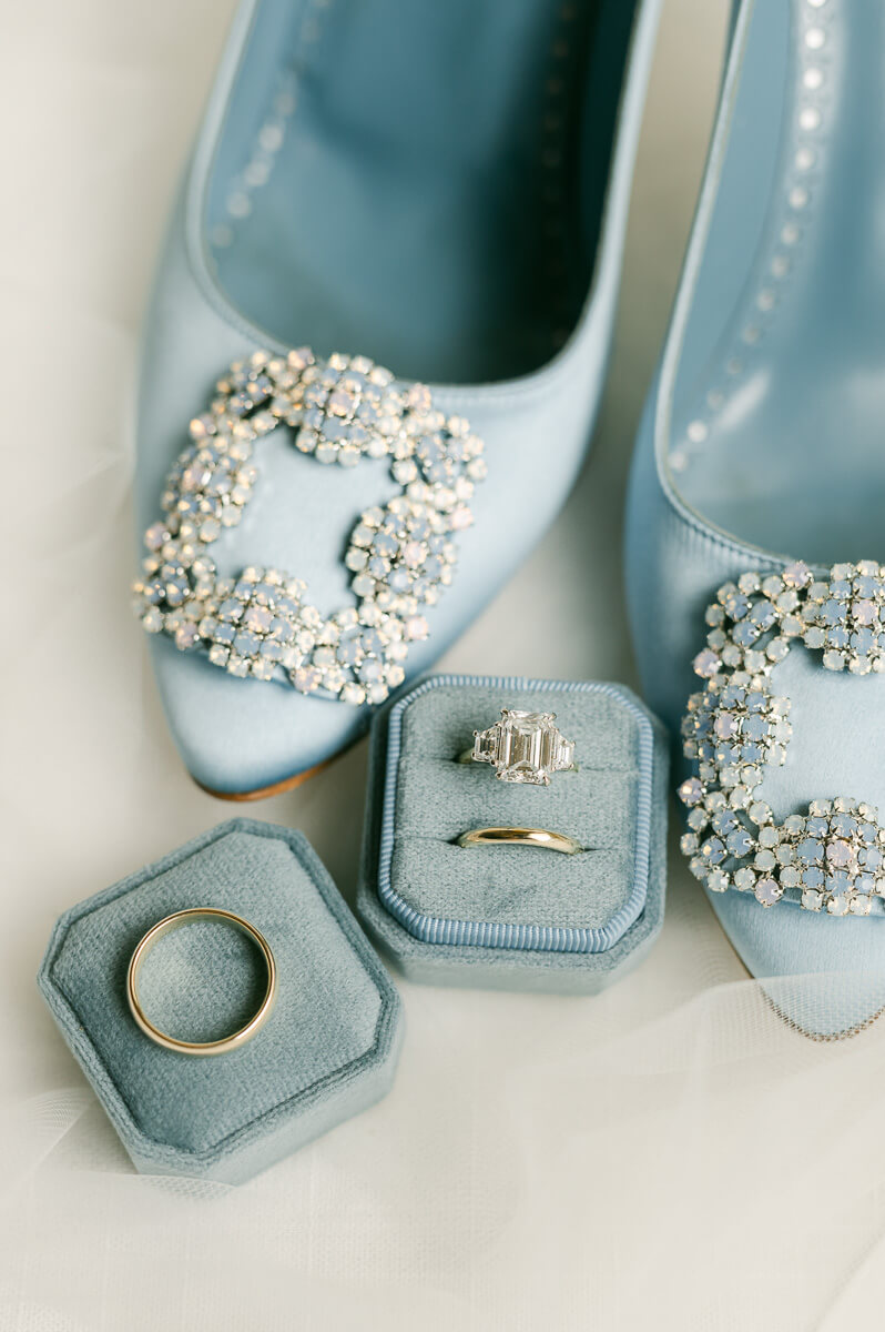 blue wedding details 