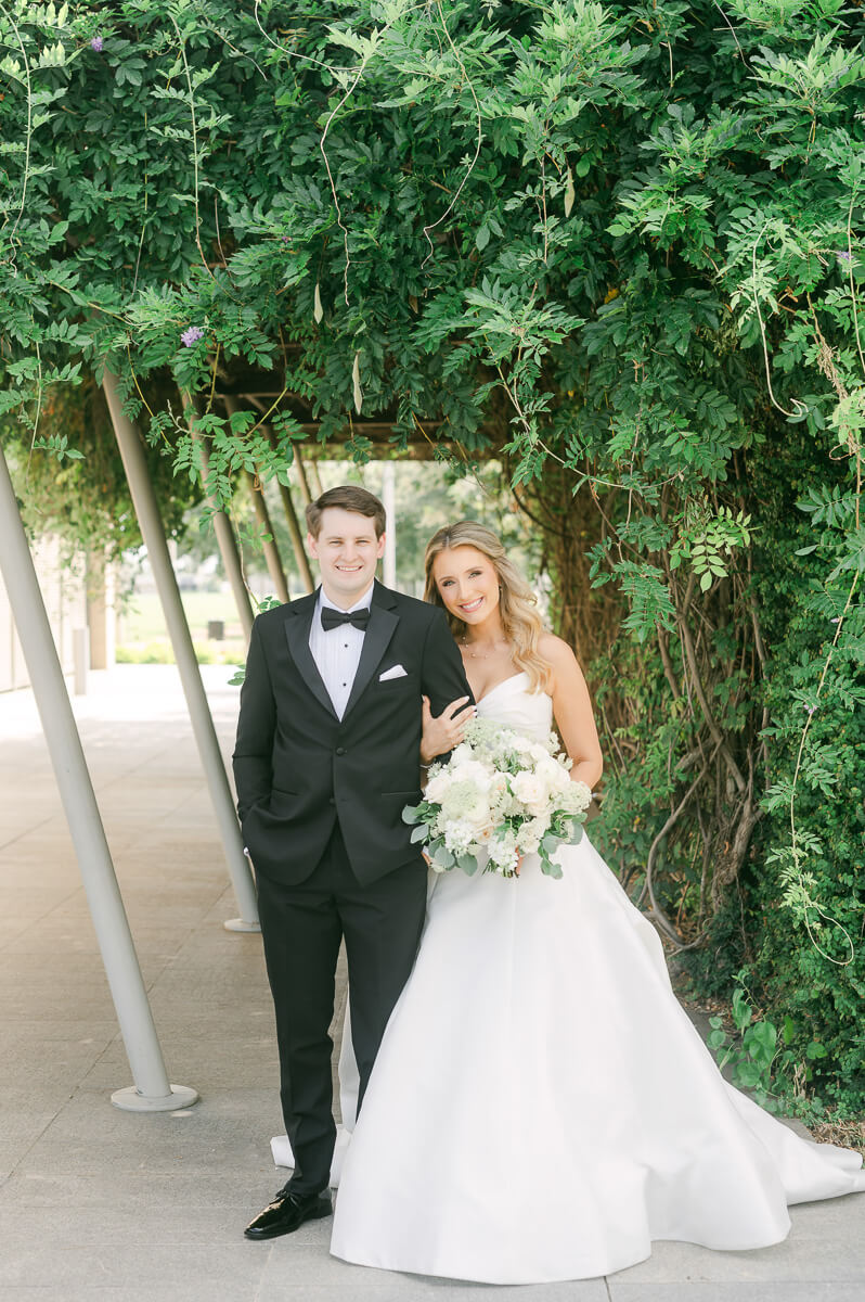 bride and groom at the event centre in beaumont 