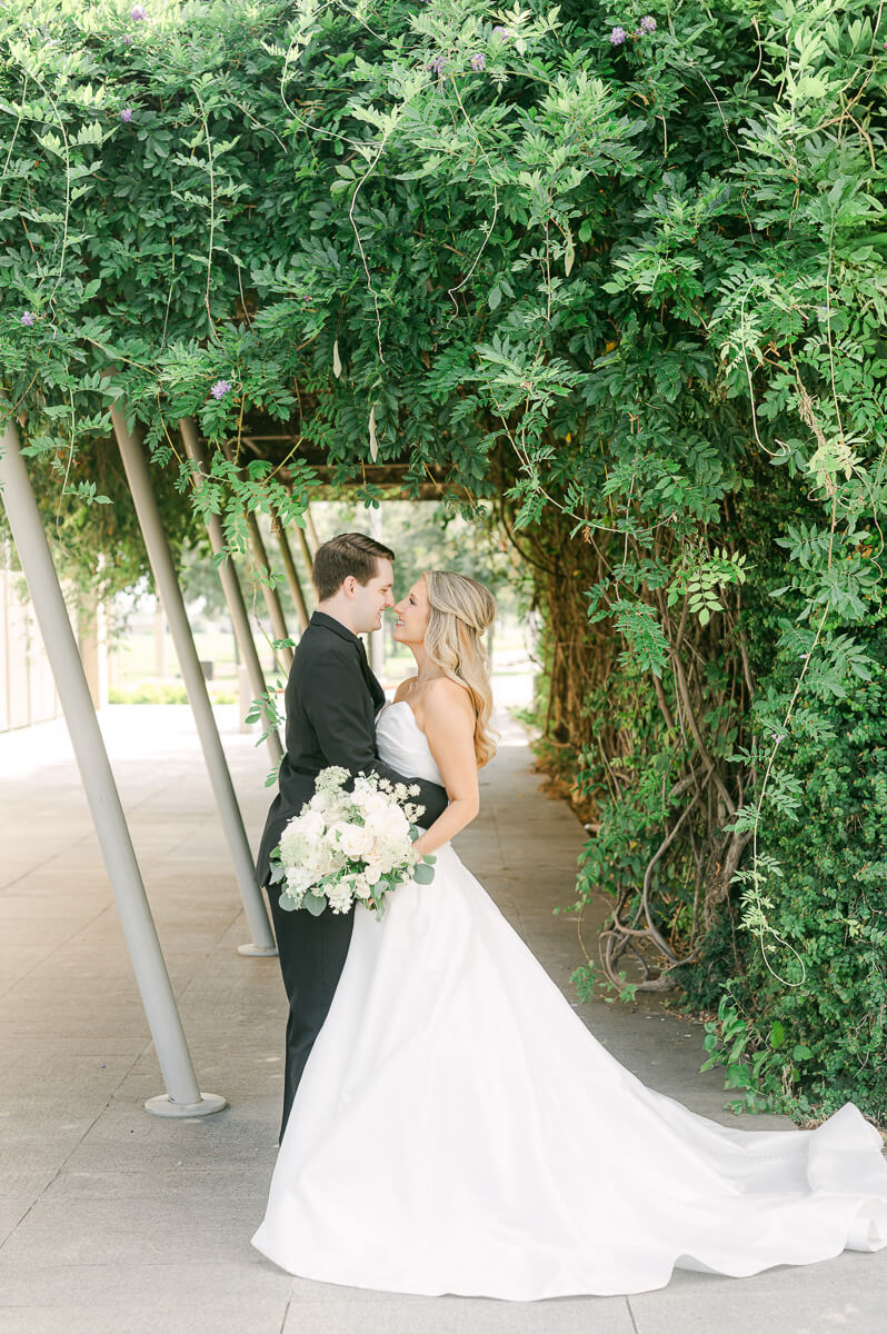 bride and groom at the event centre in beaumont 