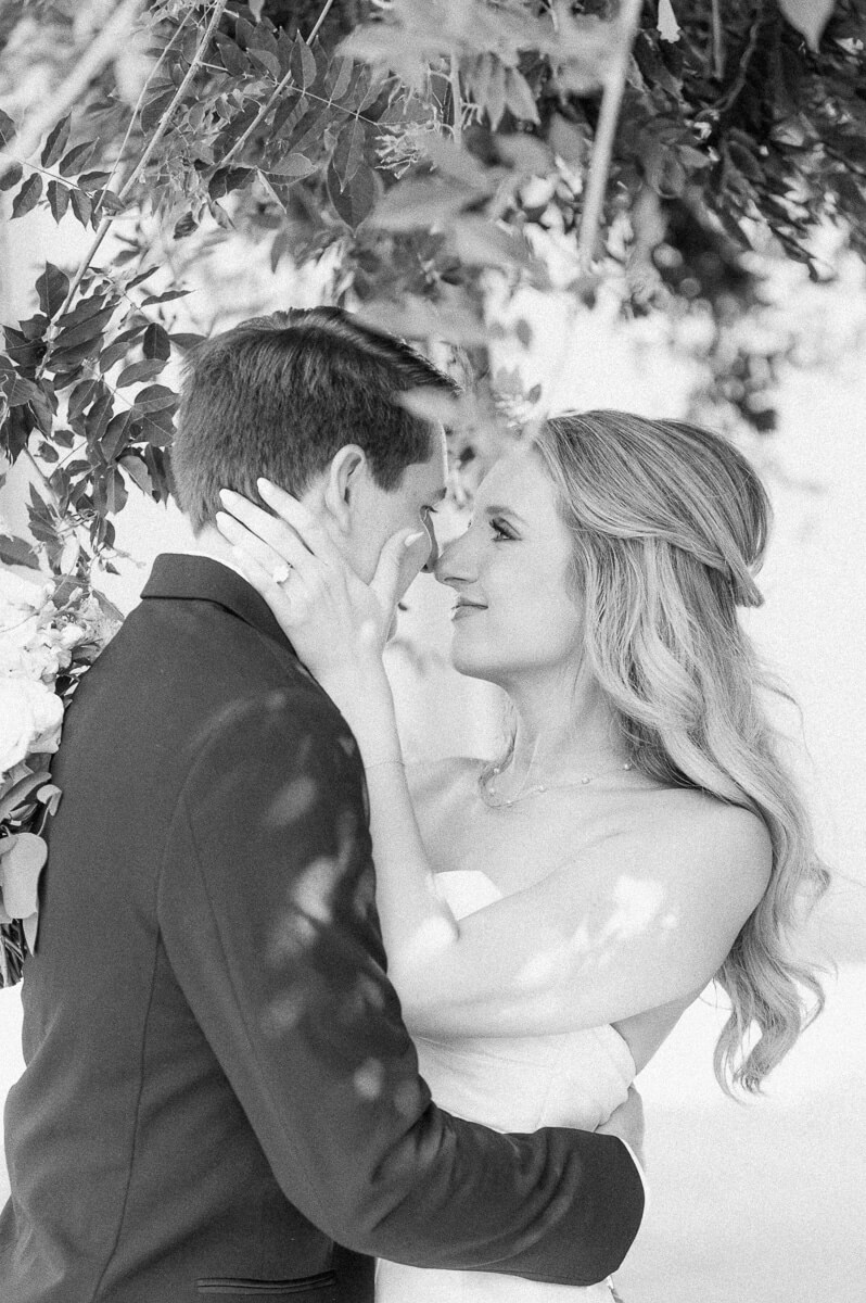 bride and groom at the event centre in beaumont 