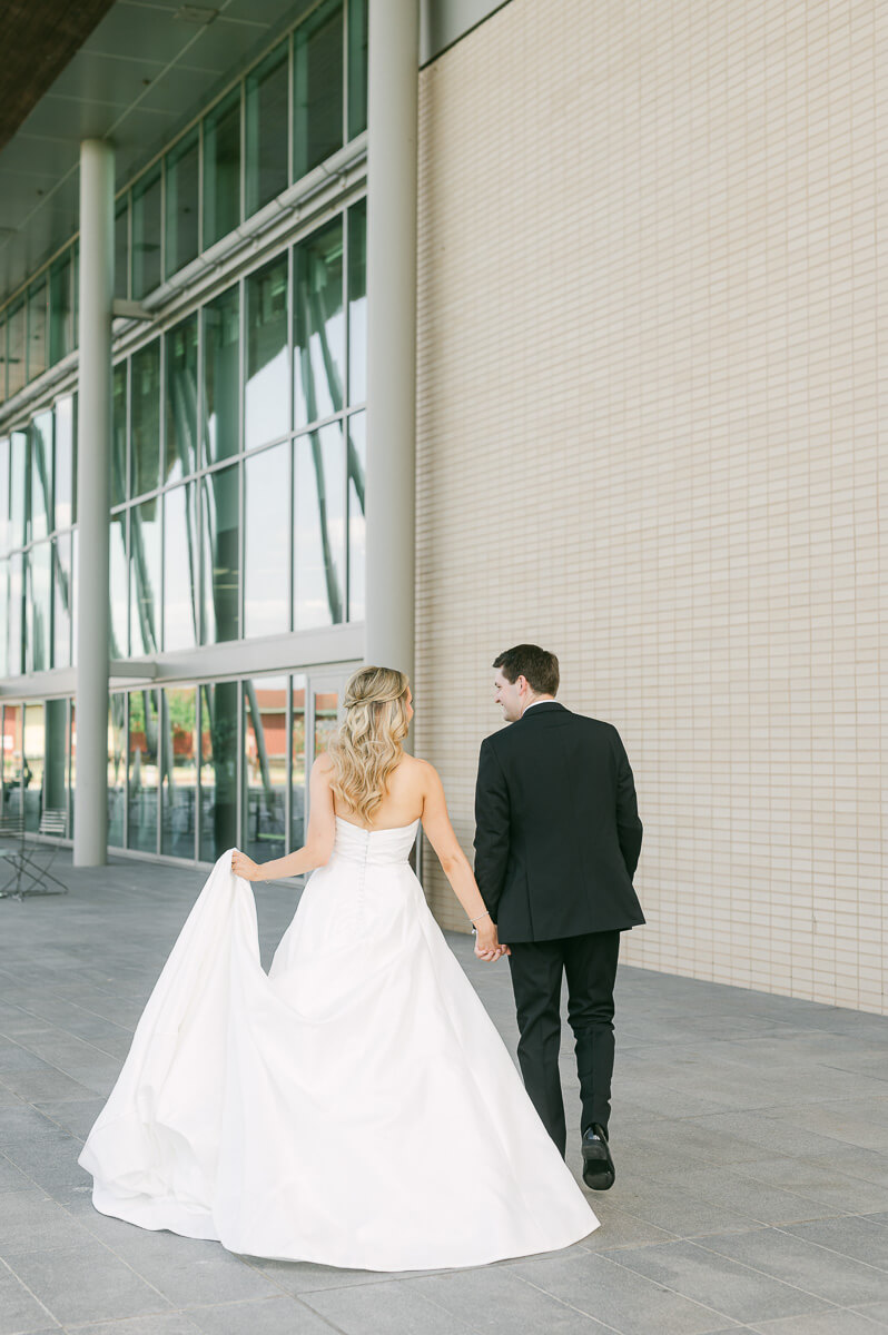 bride and groom at the event centre in beaumont 