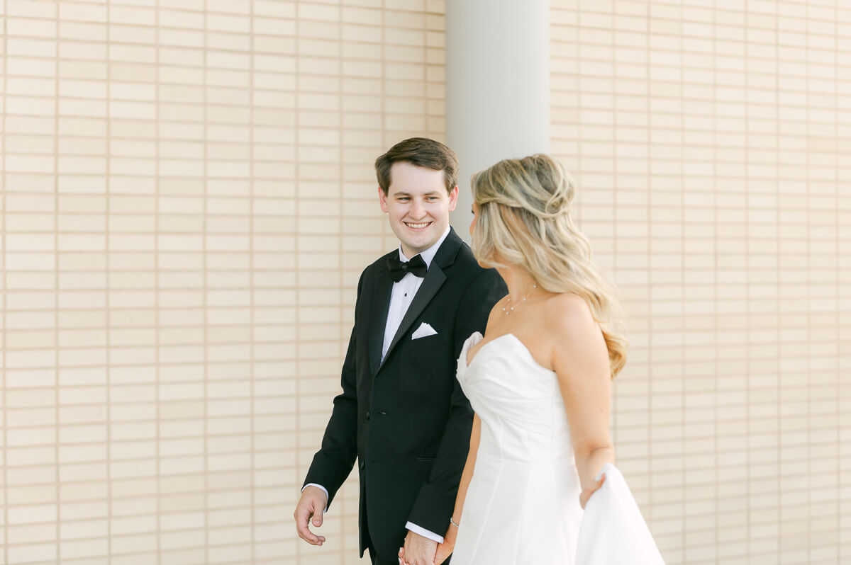 bride and groom at the event centre in beaumont 