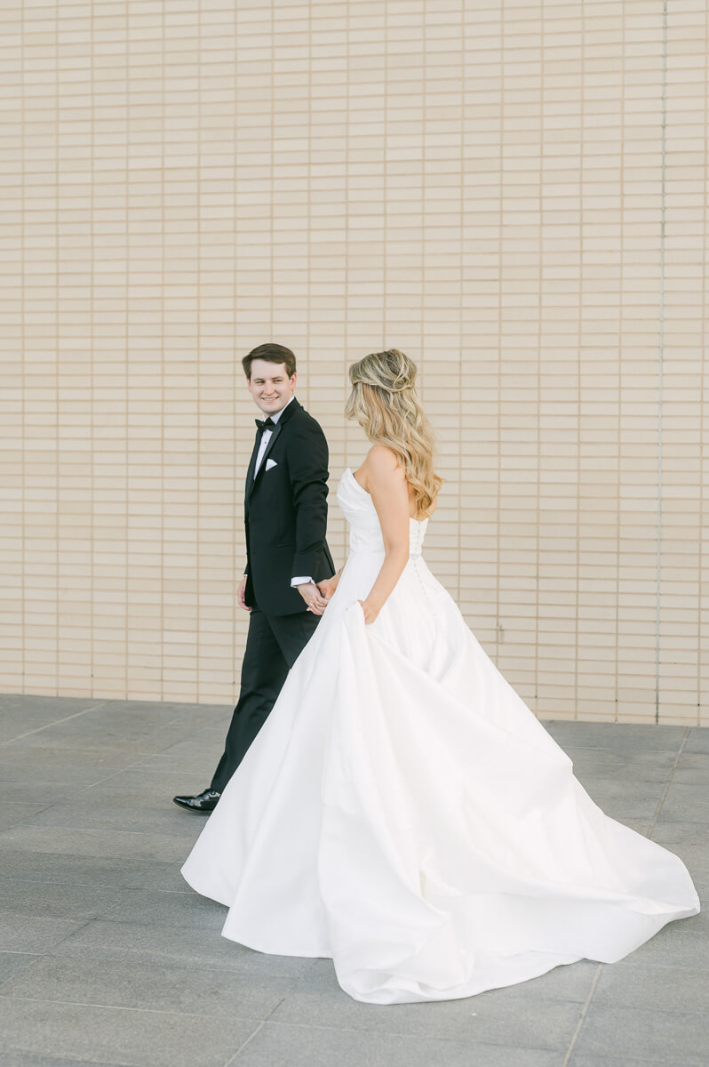 bride and groom at the event centre in beaumont 