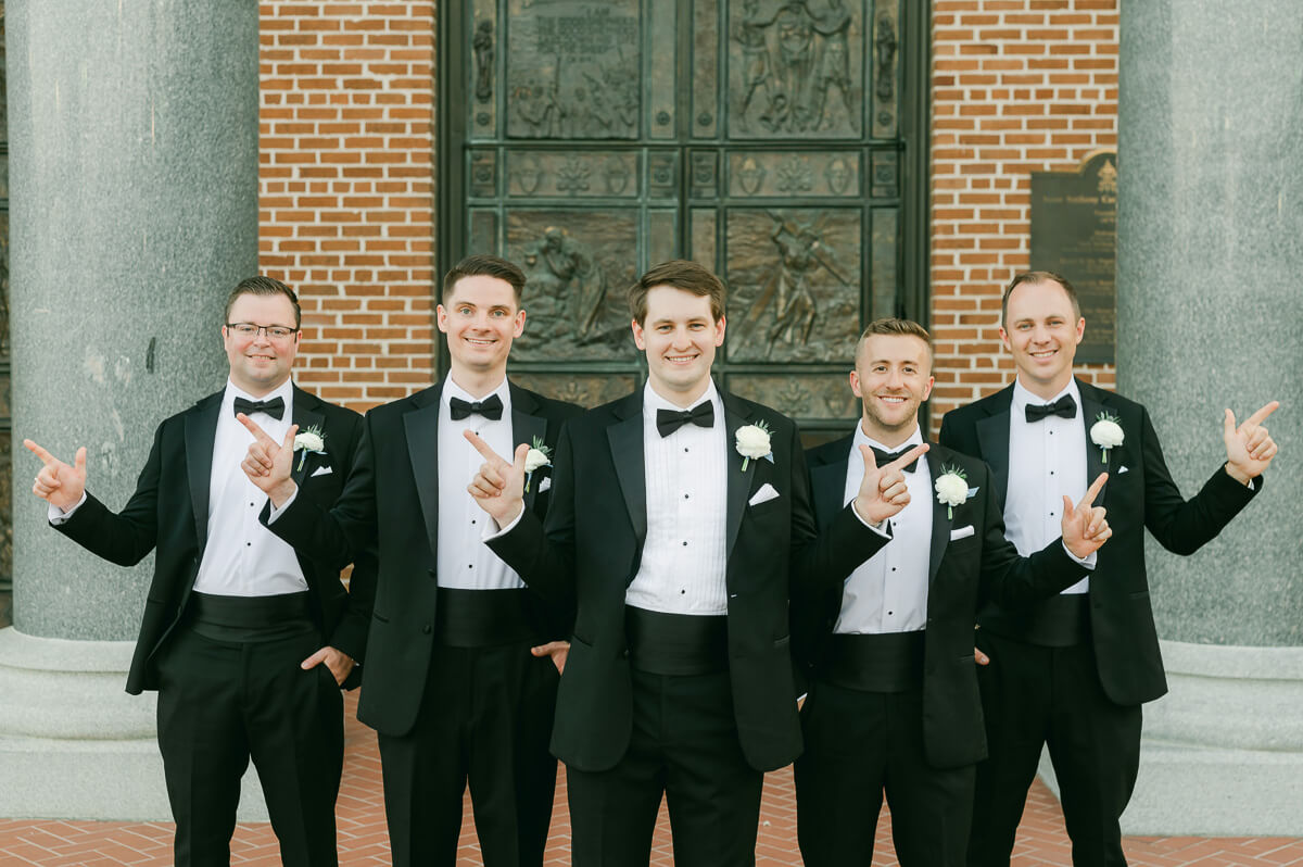 wedding party photography in beaumont