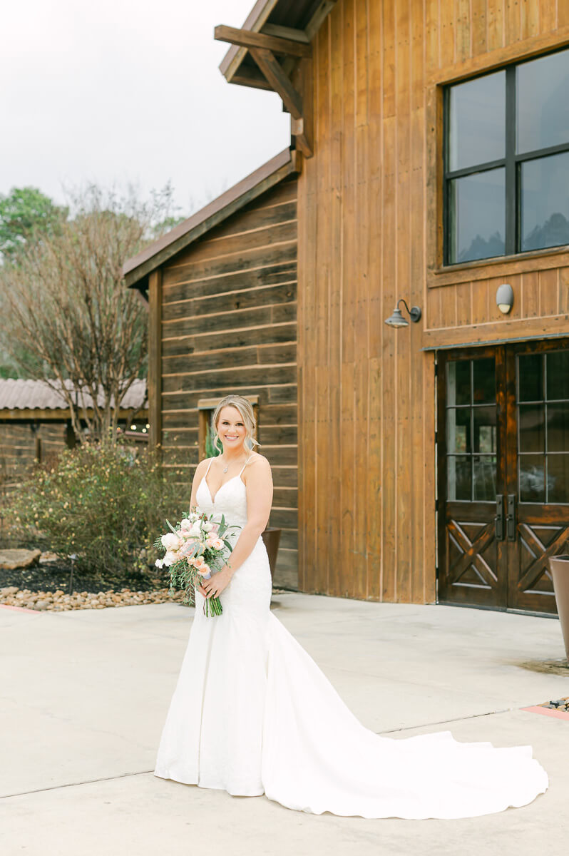 bride at big sky barn