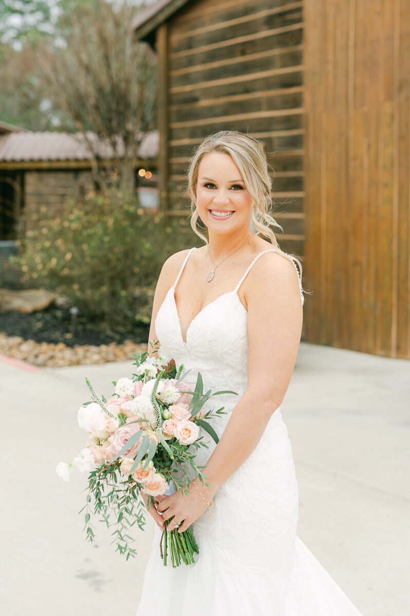 bride at big sky barn