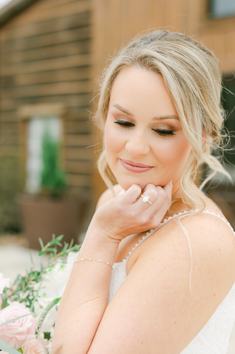 bride at big sky barn