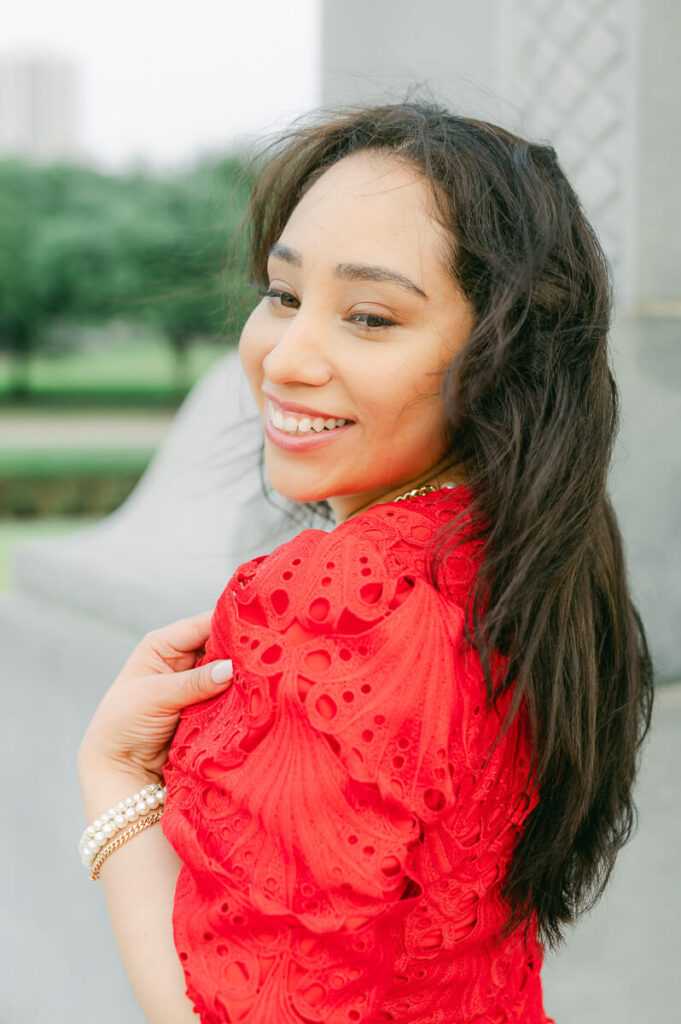 college grad at Sam Houston Monument senior session