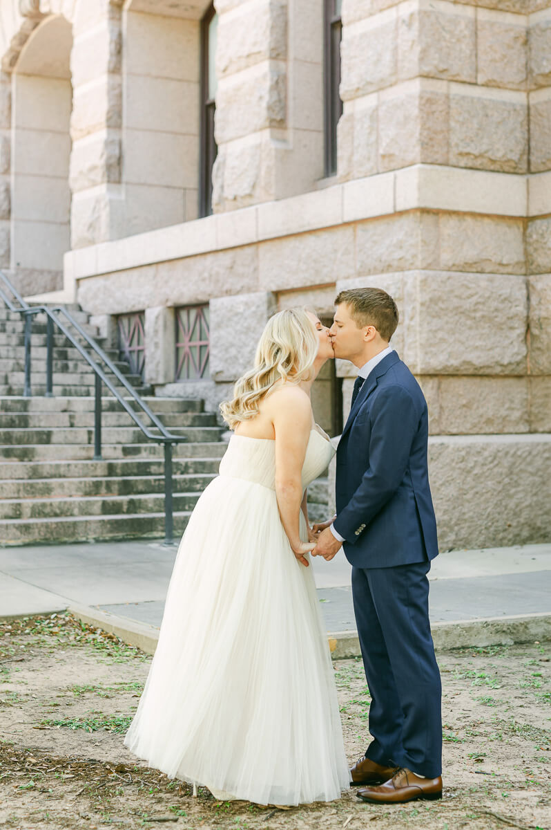 downtown Houston ceremony outside historic courthouse