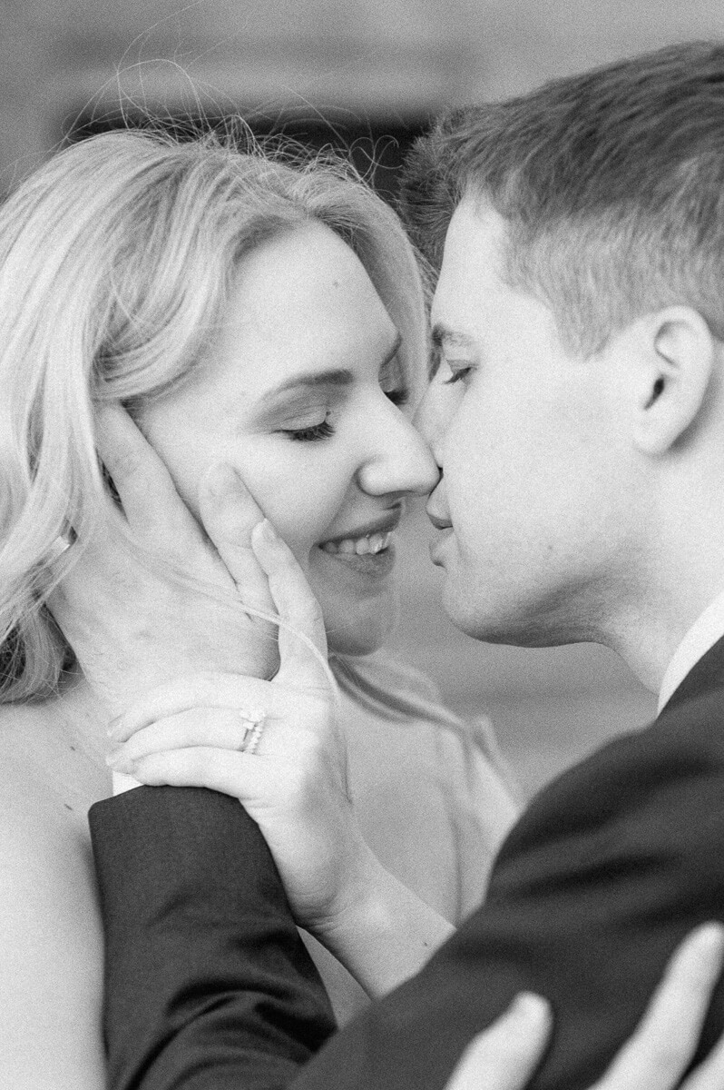 bride and groom posing for Houston wedding photographer