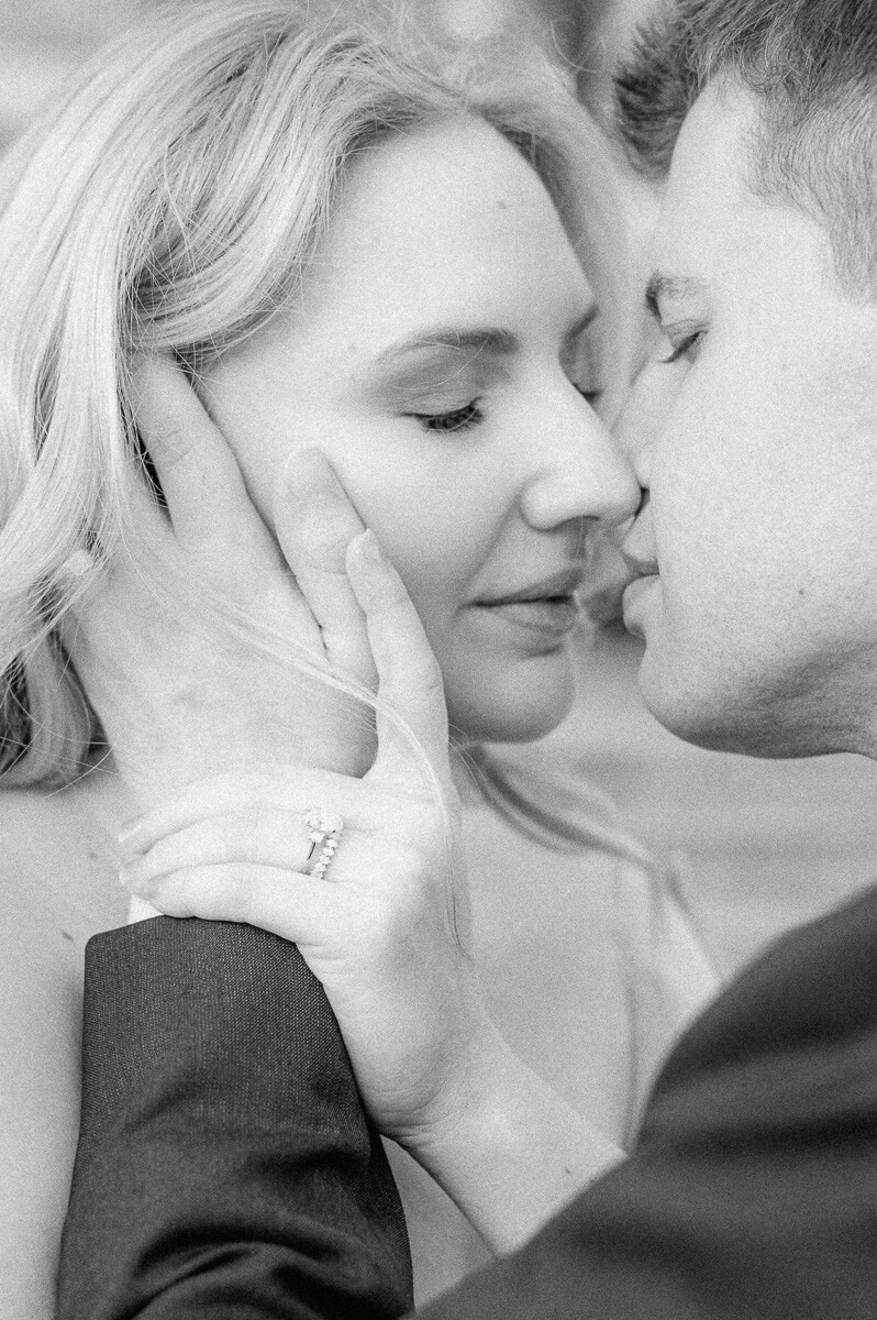 bride and groom posing for Houston wedding photographer