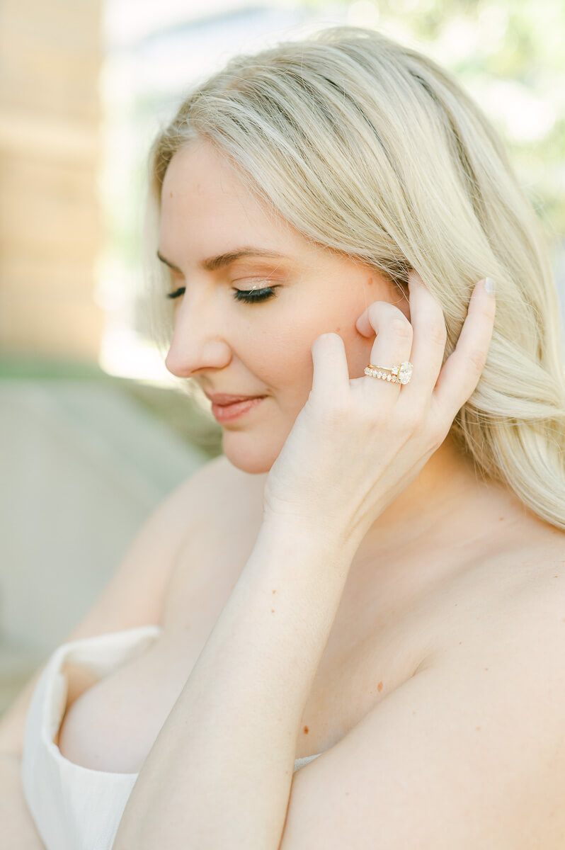 bride posing for Houston wedding photographer