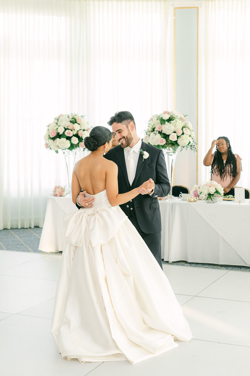 Galveston wedding reception by Houston wedding photographer