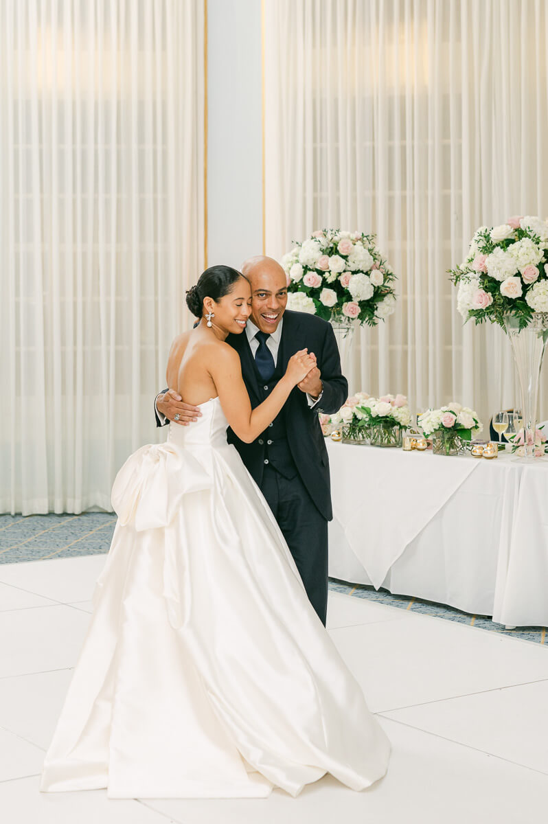 Galveston wedding reception by Houston wedding photographer