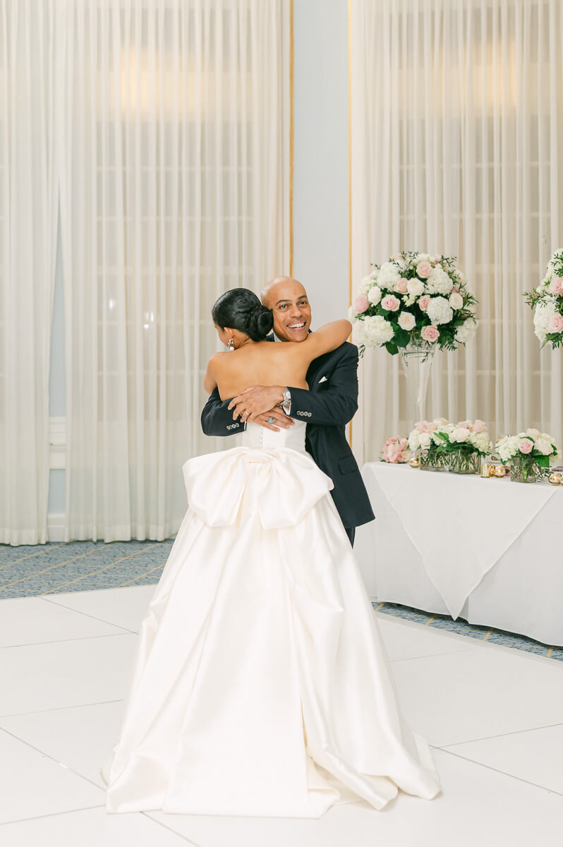 Galveston wedding reception by Houston wedding photographer