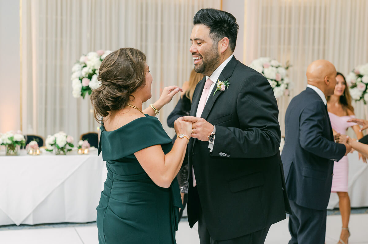 Galveston wedding reception by Houston wedding photographer