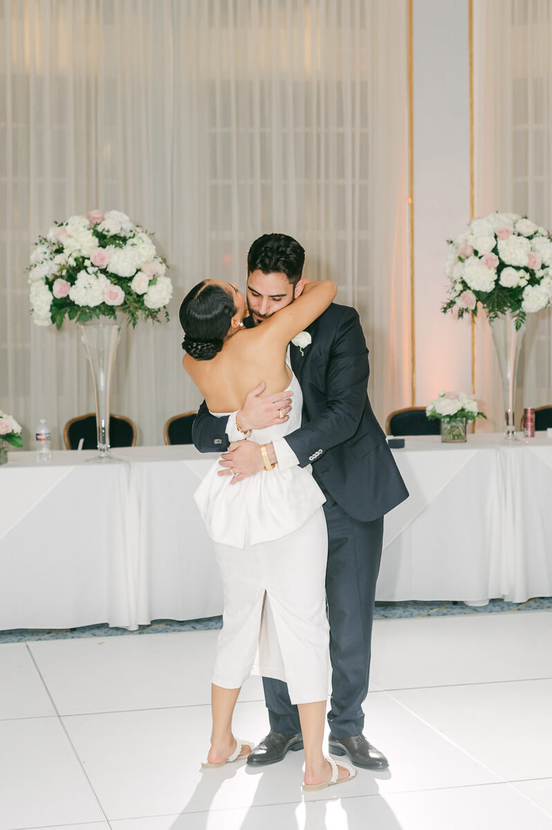 Galveston wedding reception by Houston wedding photographer