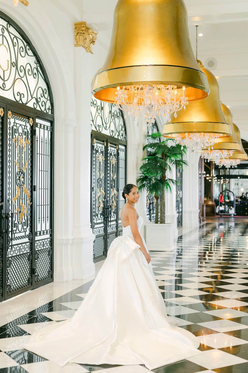 bride at the grand galvez hotel