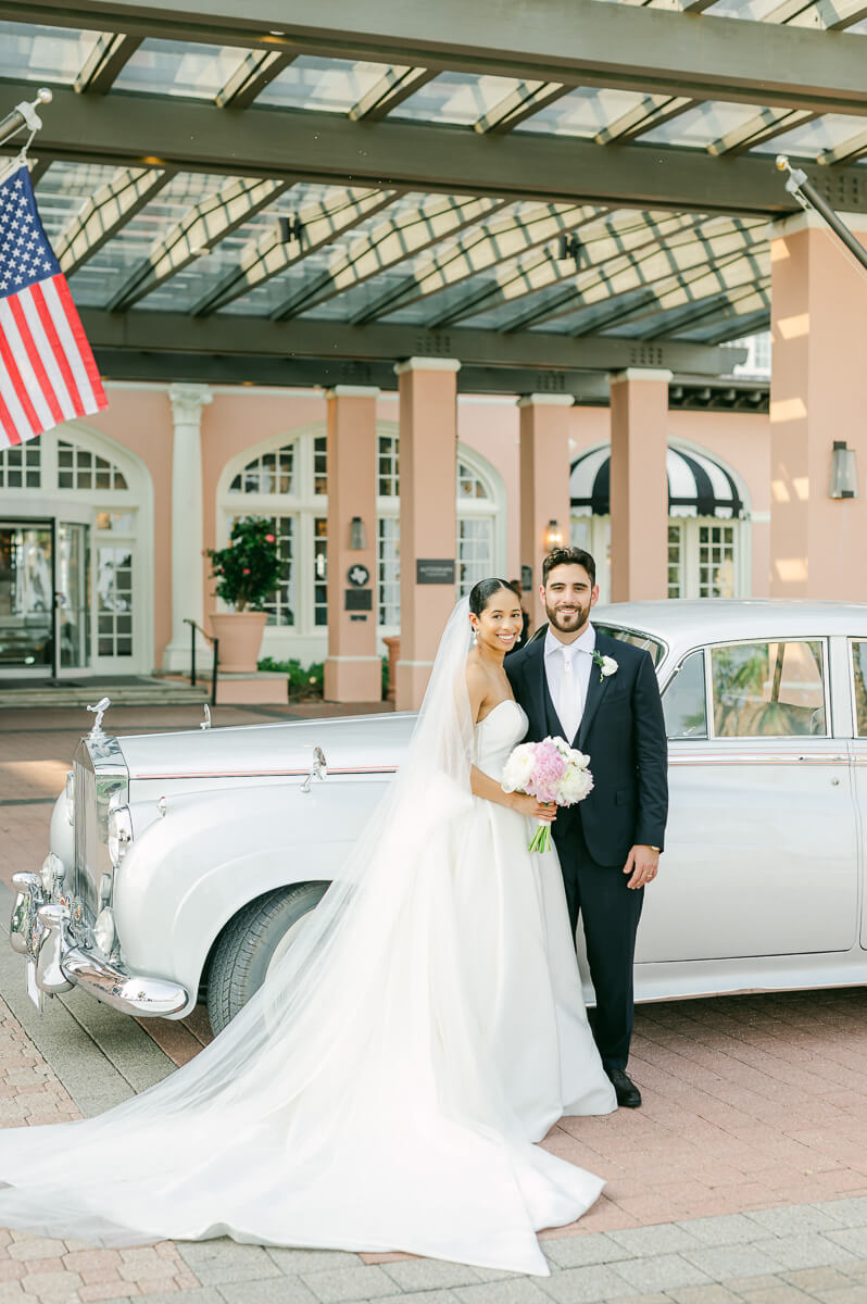 couple at their the grand galvez wedding