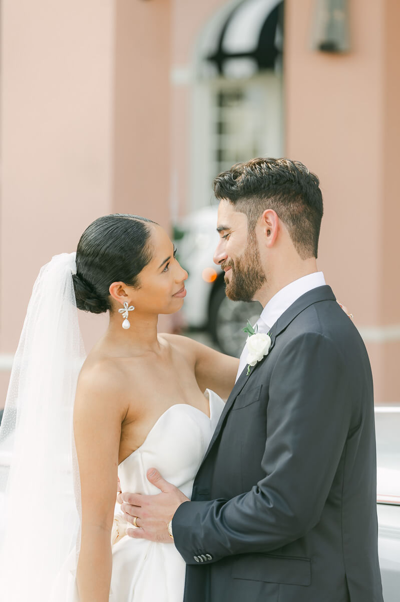 couple at their the grand galvez wedding