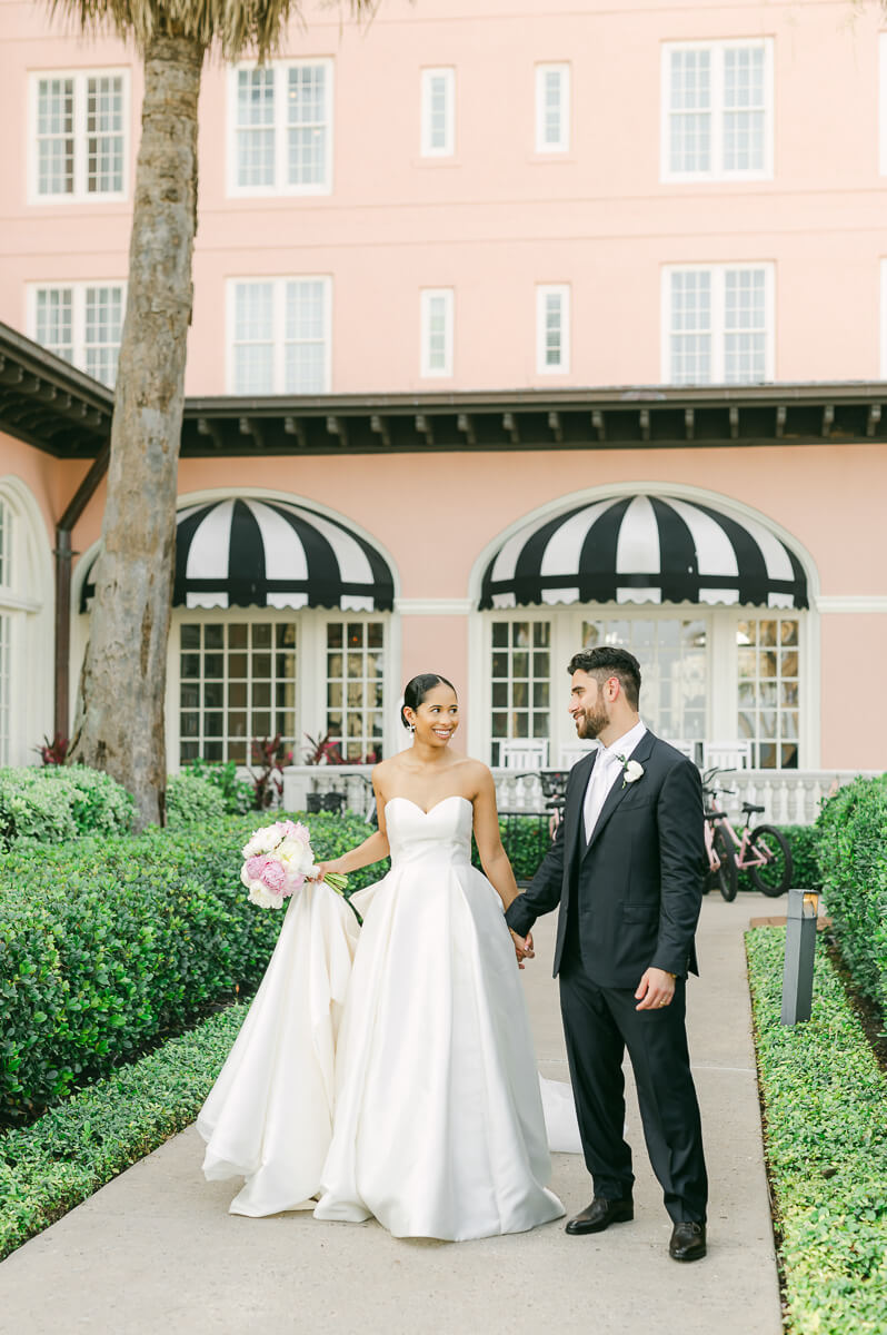 couple at their the grand galvez wedding