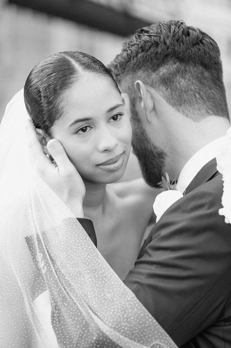 couple at their the grand galvez wedding