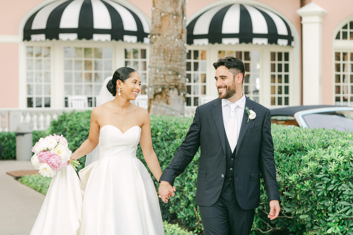 couple at their the grand galvez wedding