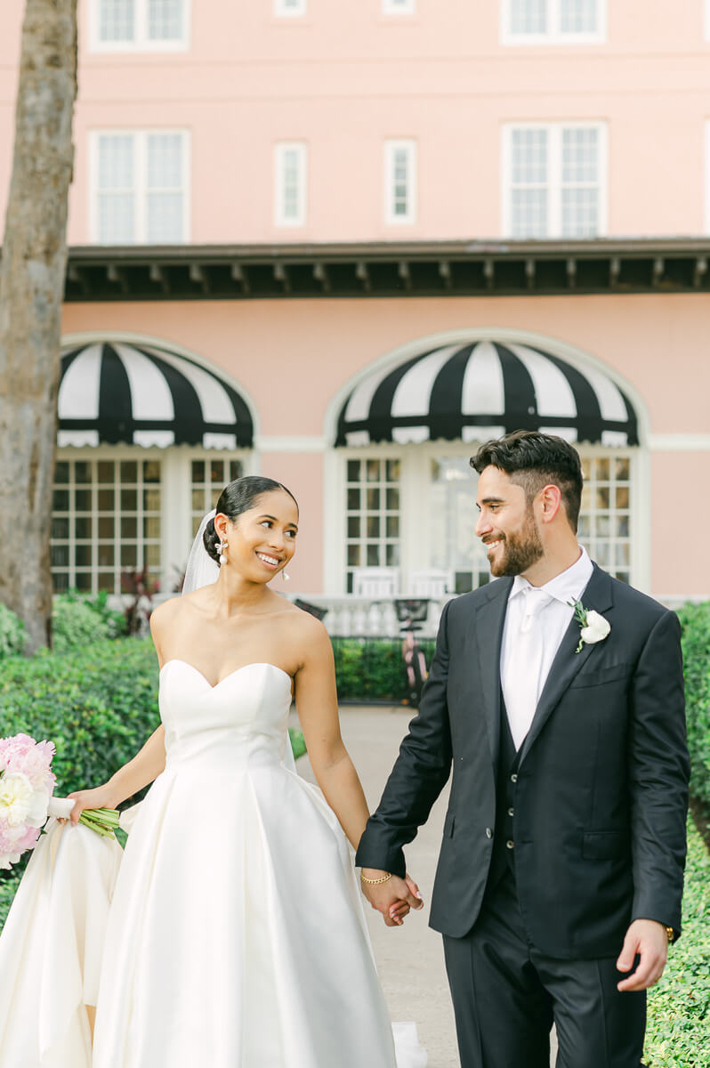 couple at their the grand galvez wedding