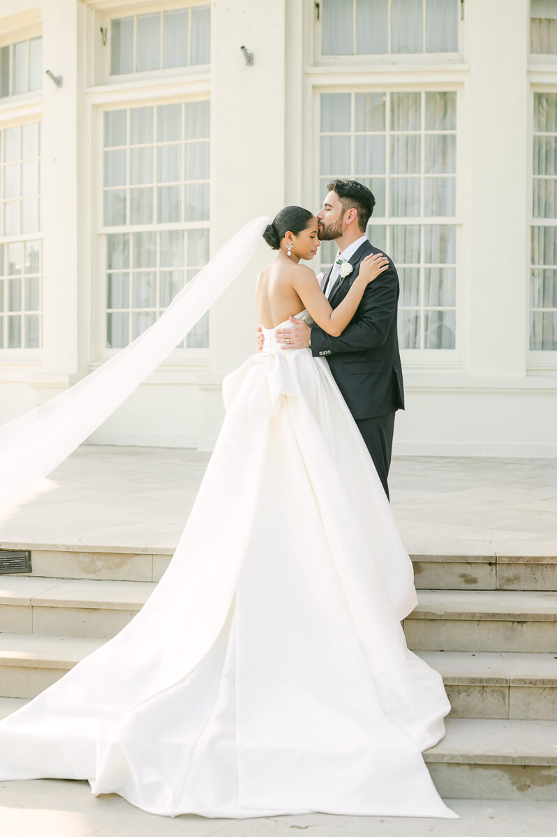 couple at their the grand galvez wedding