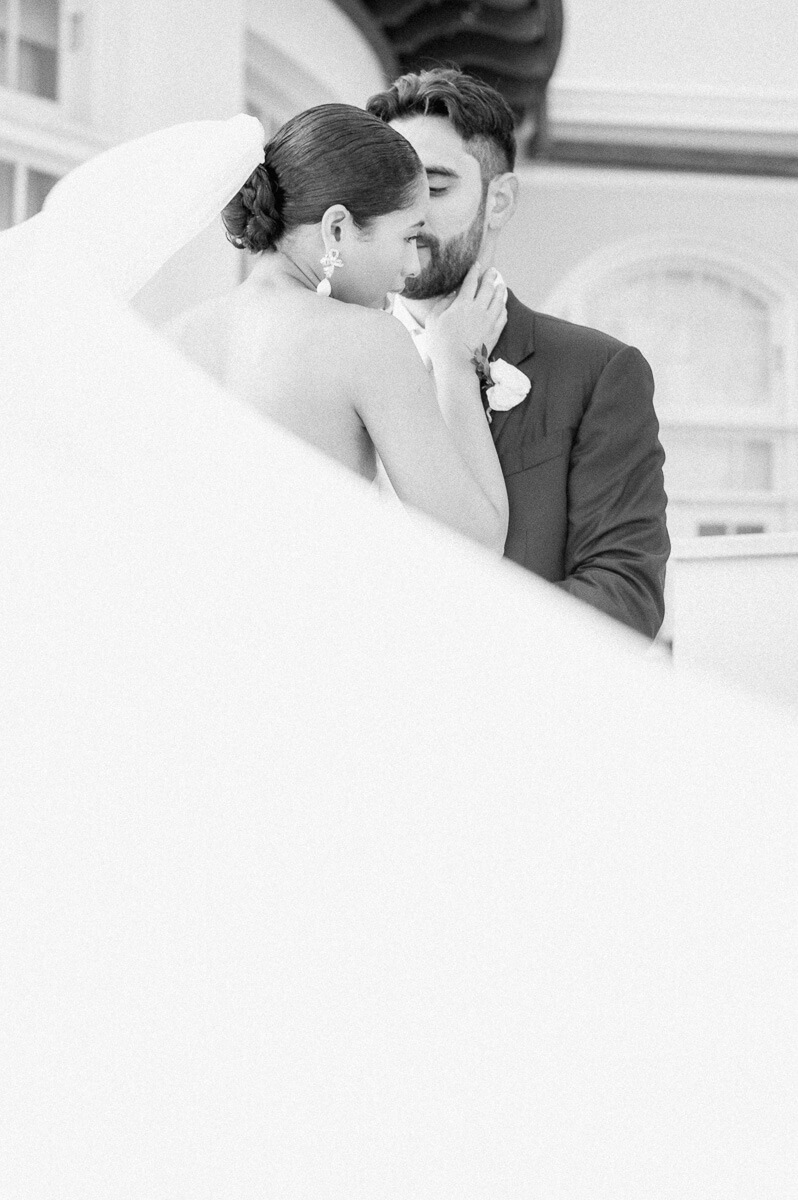 couple at their the grand galvez wedding