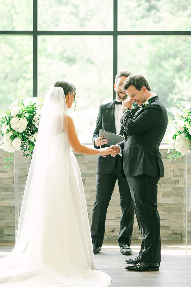 wedding ceremony by Conroe wedding photographer