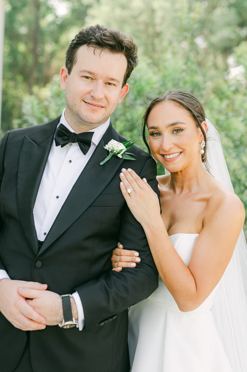 bride and groom at their Grand Pines Reserve wedding