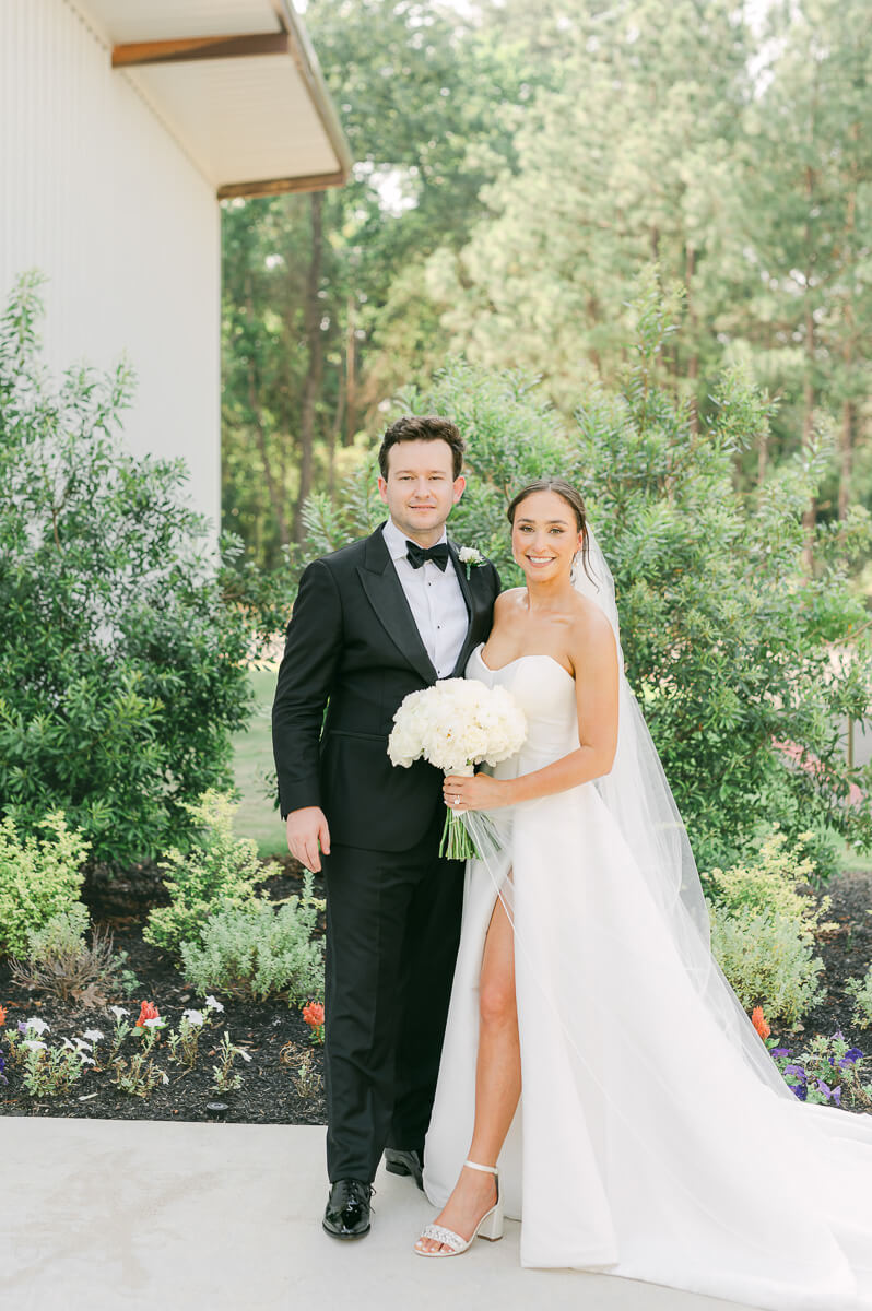 bride and groom at their Grand Pines Reserve wedding