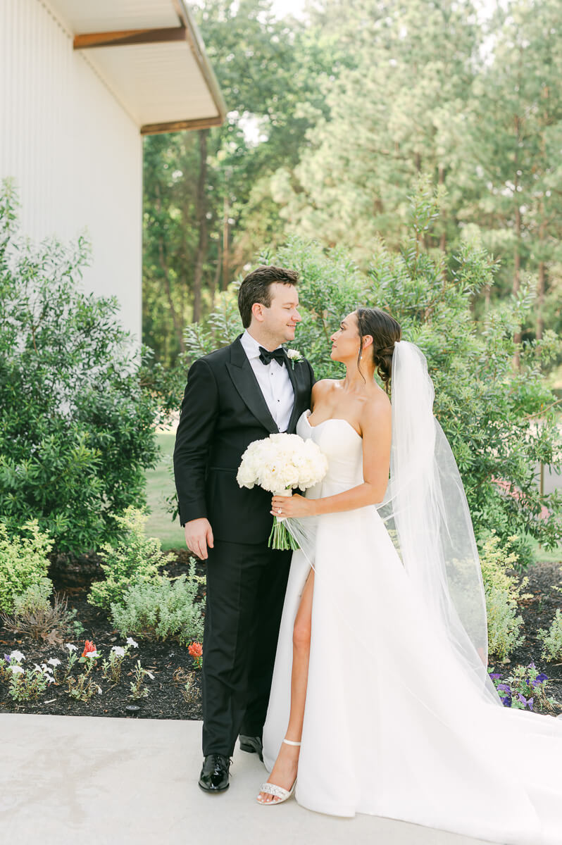 bride and groom at their Grand Pines Reserve wedding