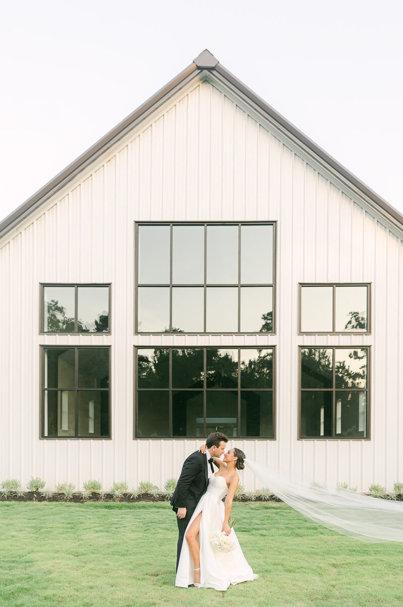 bride and groom at their Grand Pines Reserve wedding