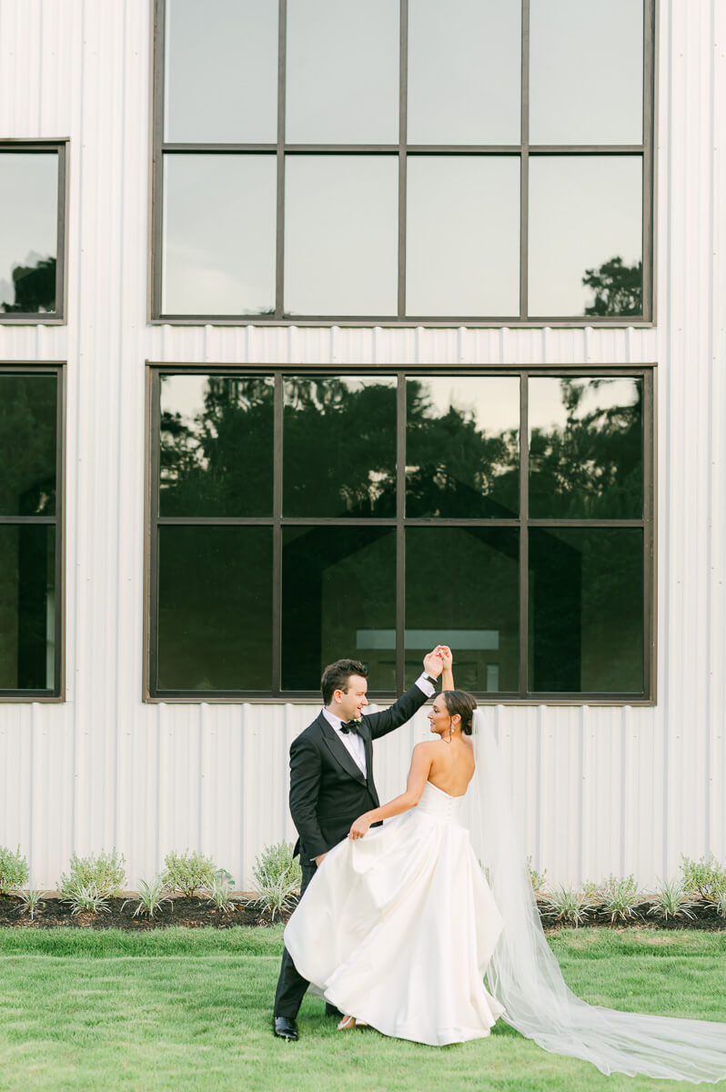 bride and groom at their Grand Pines Reserve wedding