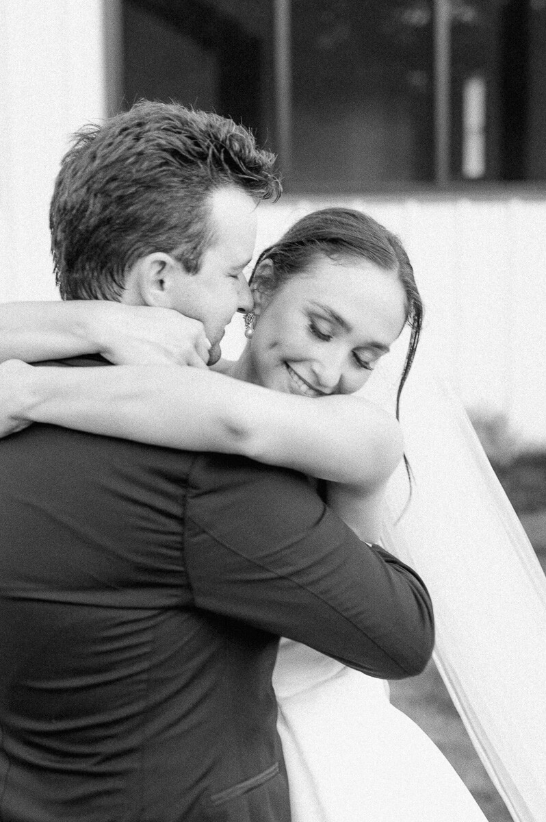 bride and groom at their Grand Pines Reserve wedding