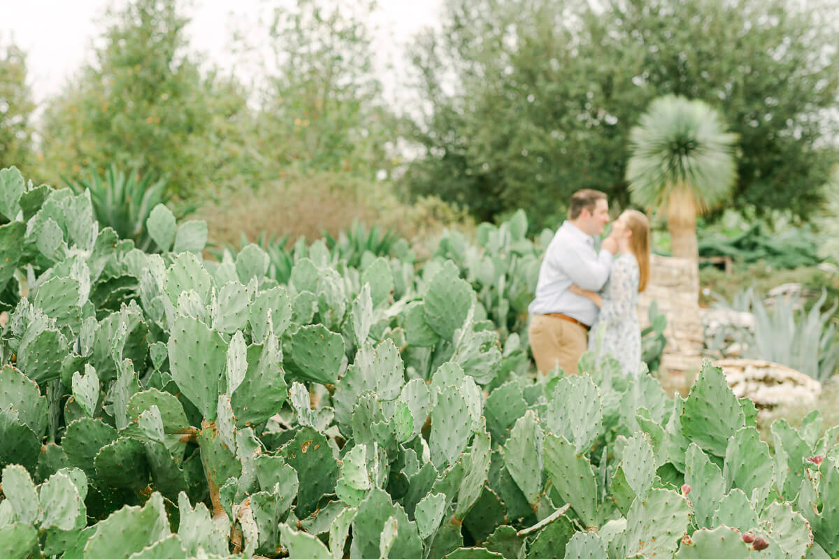 couple at their Houston engagement session
